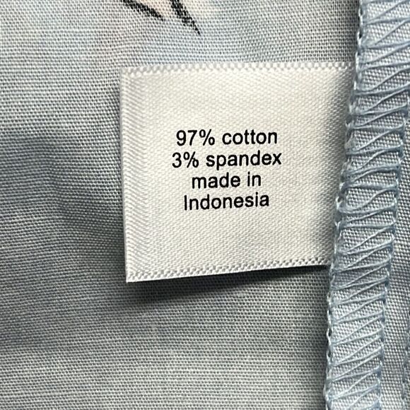 Lane Bryant Pastel Blue Floral Asymmetrical V-Neck Top with Back Zipper- Size 16 - Picture 14 of 15